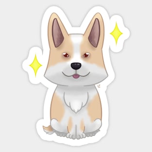 Tan Pembroke corgi Sticker